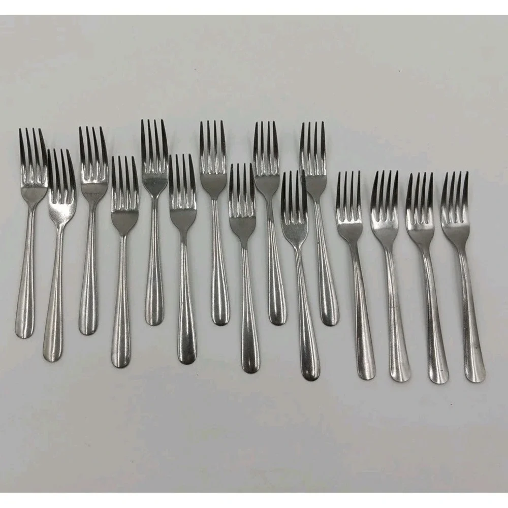 16pc  DELCO 40 &‎ Brandware Stainless Flatware Dinner Forks Restaurant Style